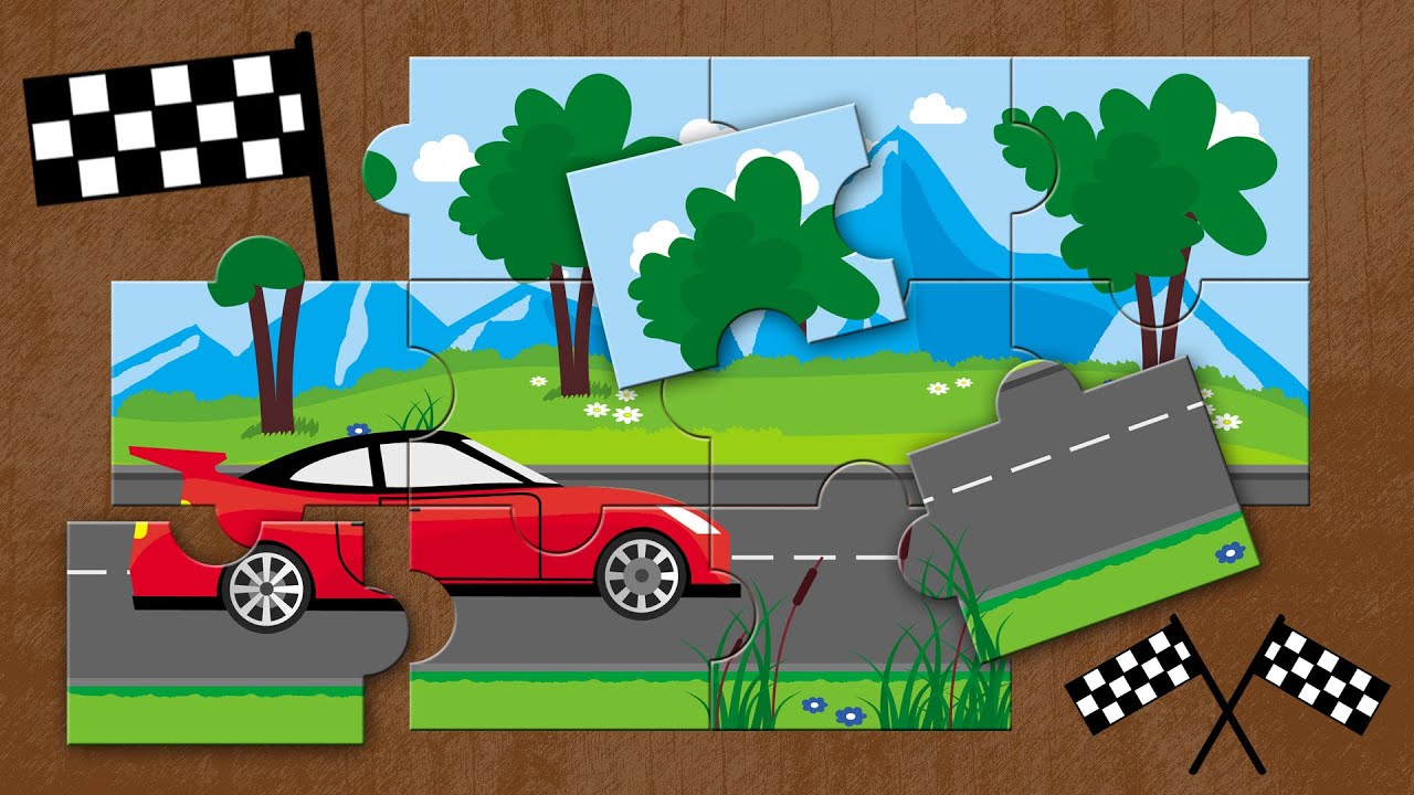 Puzzle dla dzieci Wyścig samochodów bajka CzyWieszJak YouTube