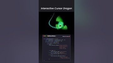 Interactive Cursor Dragon 🐉 | JavaScript Animation Tutorial #Shorts