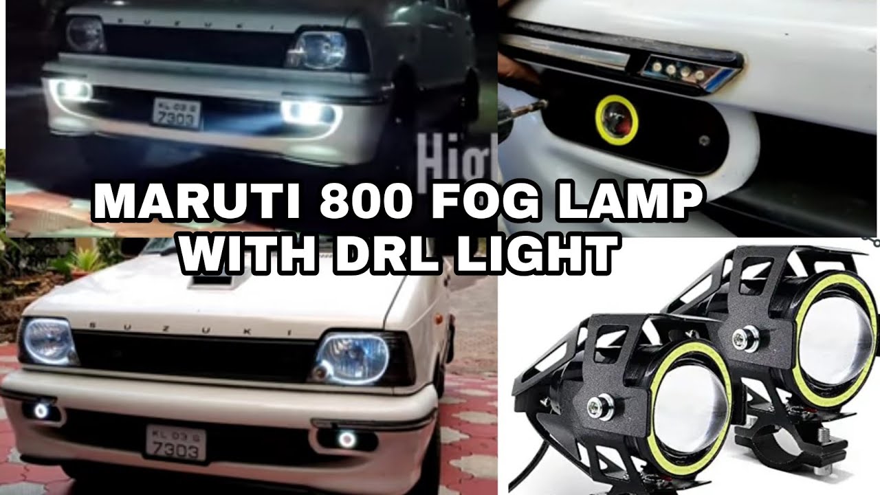 HOW TO INSTALL FOG LAMP WITH DRL LIGHT ON MARUTI 800