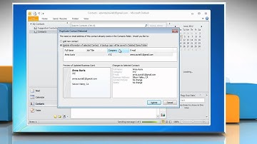 Microsoft® Outlook 2010: Create a new contact from an existing