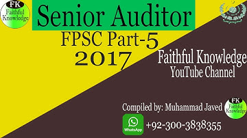 Senior Auditor|Senior Auditor p-5|Senior Auditor part 5|Auditor|Audit Officer|Senior Audit Officer|