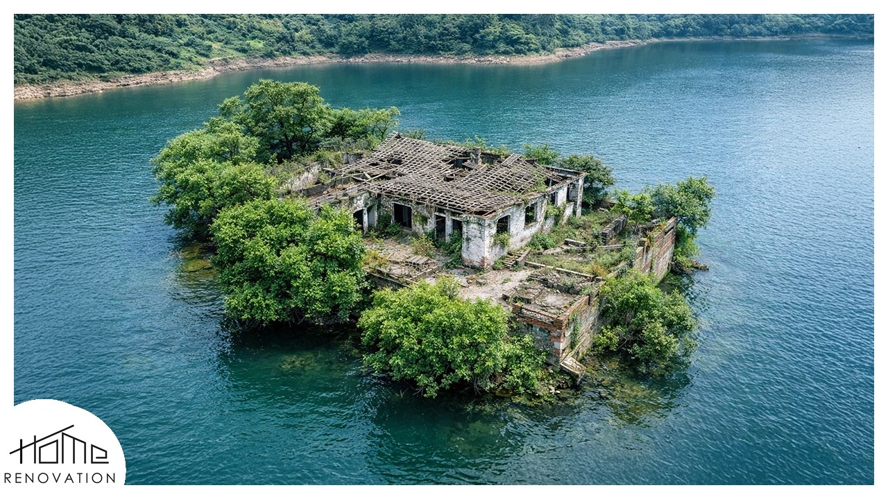 Dejando la ciudad,el hombre talentoso y amigos transforman complejo abandonado en isla en un paraíso