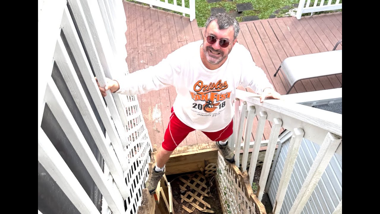 WE BUILT NEW SET OF STAIRS TO REPLACE OLD ONES! 