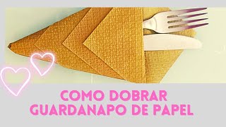COMO DOBRAR GUARDANAPO DE PAPEL PARA MESA DE FESTA #guardanapodepapel #mesapostafimdeano