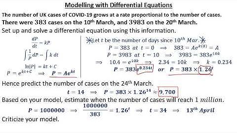 Integration: Modelling with Differential Equations (A-level Maths)