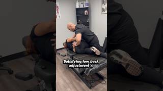 Satisfying chiropractic low back adjustment for low back pain relief and sciatica relief 🔈