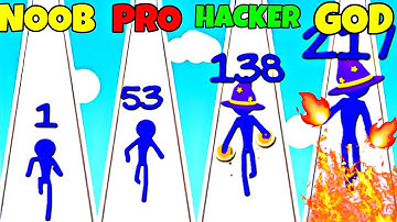 Noob vs Pro vs Hacker vs God In Stickman Up | Oggy and Jack