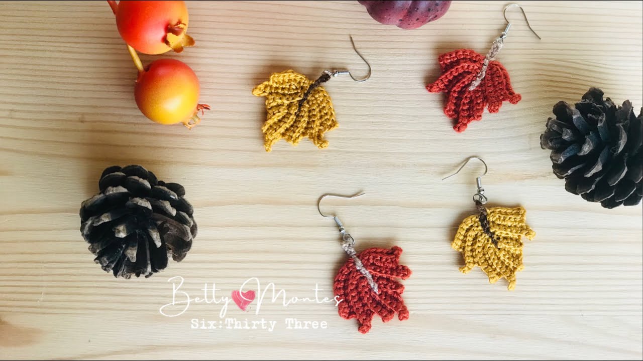 Aretes-Hojas de Otoño.Aprende a endurecer tus aretes.