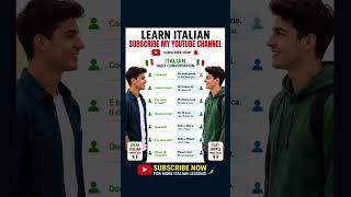 🇮🇹 Learn Italian Daily Conversation | Easy Italian Speaking Practice for Beginners#italy #usa #sorts