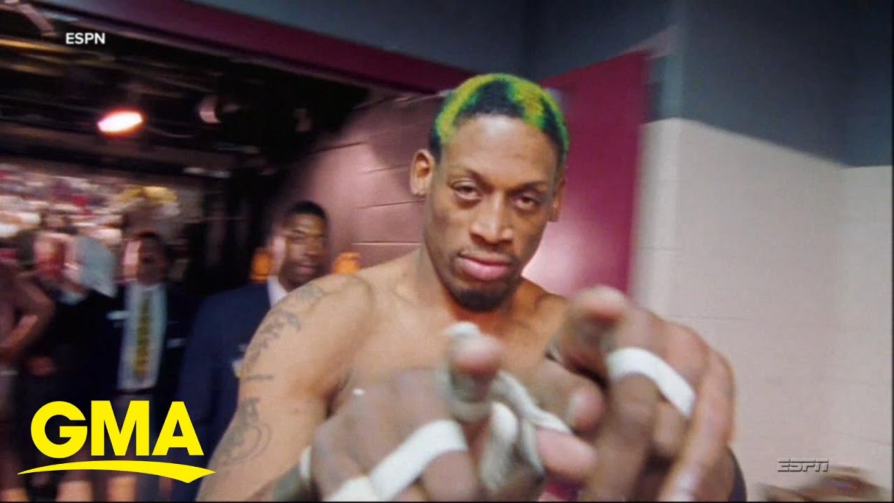 Last Dance Puts Spotlight On Bulls Dennis Rodman L Gma Youtube