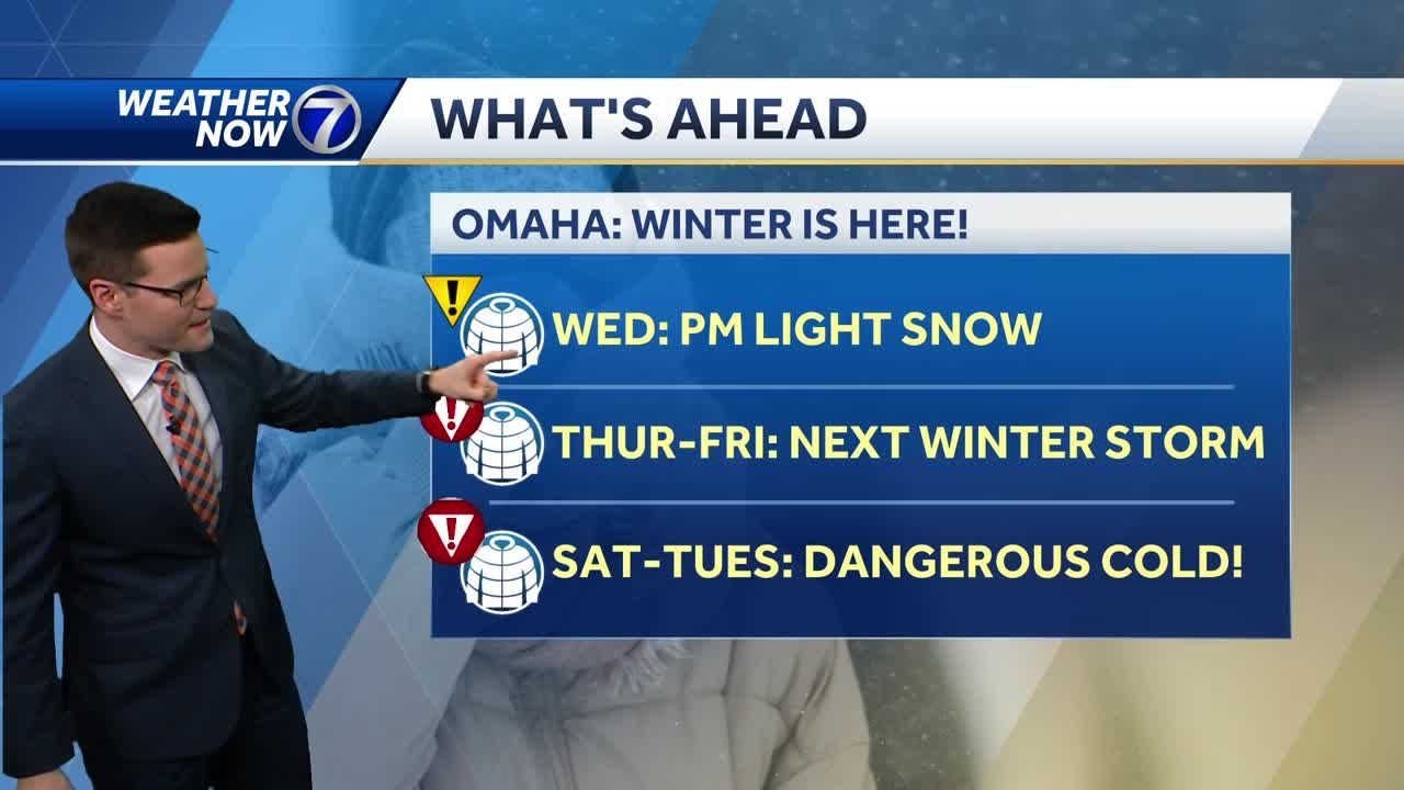 Light snow possible Wednesday, next winter storm lurking - YouTube