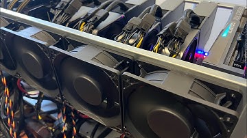 Loud Fan on Stackable mining frame....