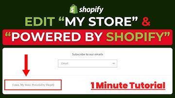 How to Remove Powered by Shopify (Change My Store Powered by Shopify in Footer)