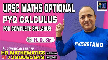 Pyq upsc maths optional//upsc maths optional complete syllabus by H.D.MATHEMATICS full syllabus