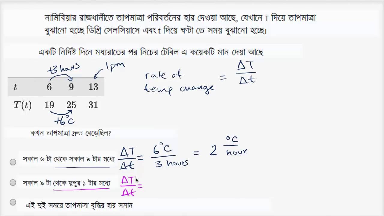 How To Find The Average Rate Of Change Of A Modeling Function From A Table Example Bangla Youtube