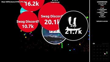Agar.io - 95k Server Takeover Against A Full Clan #2