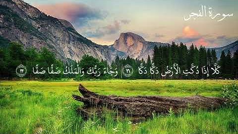 سورة الفجر - وَالْفَجْرِ 🌸 وَلَيَالٍ عَشْرٍ 🌸 - 🎧 🤍 بصوت القارئ علاء عقل