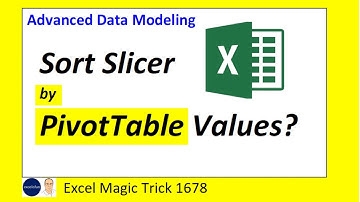 Power Query & DAX Formulas for Advanced Data Modeling to Sort Slicer by PivotTable Values. EMT1678.