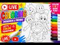 ✨LIVE COLORING! #shortsfeed #diy #liveforyou #doraemon