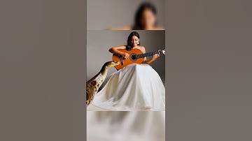 Playing guitar for big guy 🤯🤯 #wildlife #python #india #ai #wedding #guitar #nature #viralvideo