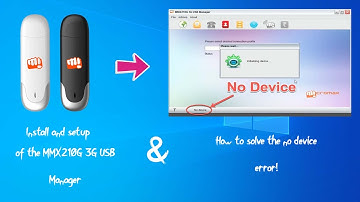 How to install the MMX210G 3G USB Manager and it