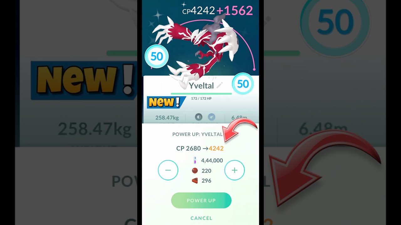 Maxed Out✨️Shiny Yveltal to Level 50 in Pokémon GO