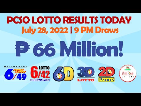 PCSO Lotto Result Today July 28, 2022 - 6/49, 6/42, 6D, 3D Swertres, 2D, STL Visayas and Mindanao