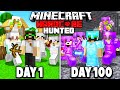 I Survived 100 days in Hardcore Minecraft Manhunt....4 Hunters Edition