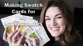 WATERCOLOR Swatch Card Catalog - How I made my paint swatch cards