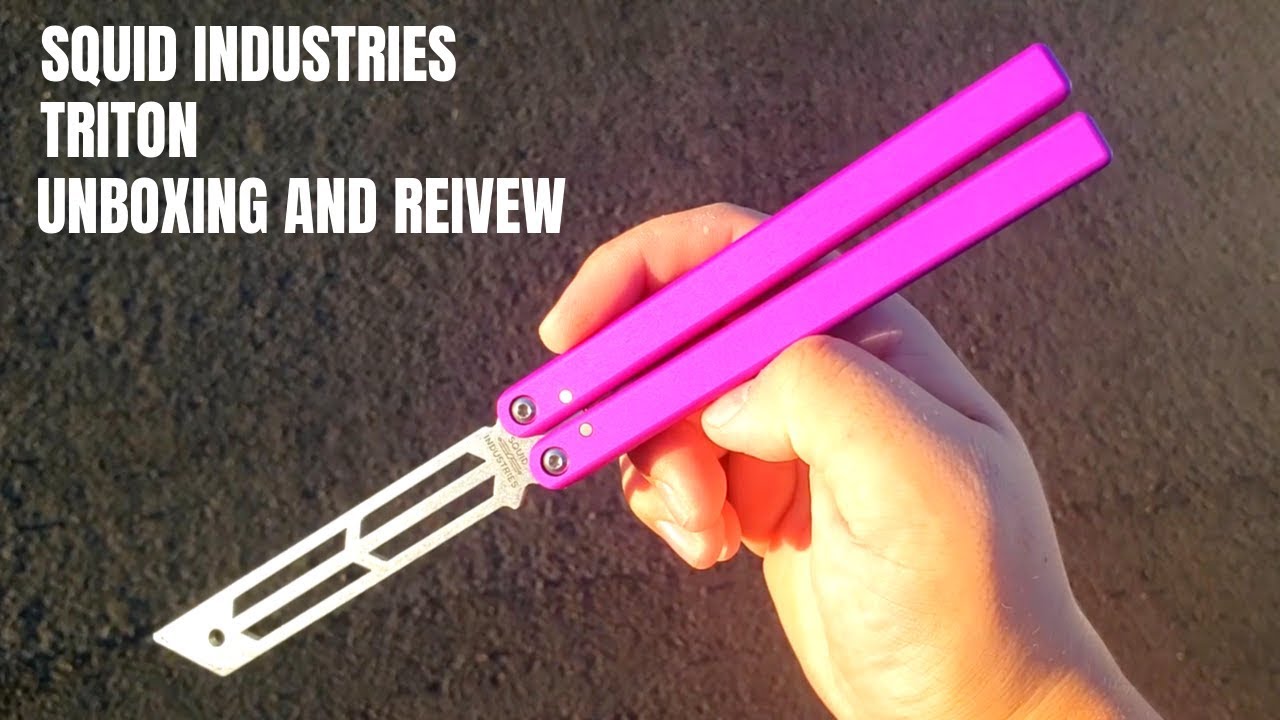 IS THIS THE BEST BUTTERFLY KNIFE TRAINER? | SQUID INDUSTRIES TRITON  BALISONG TRAINER UNBOXING/REVIEW