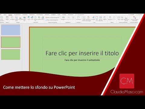 Come mettere lo sfondo su PowerPoint