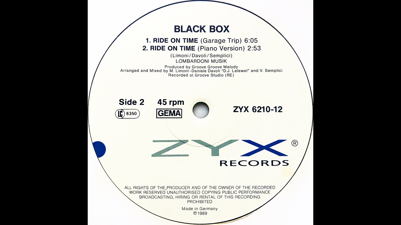 Black Box • Ride On Time (Piano Version) (1989) - YouTube