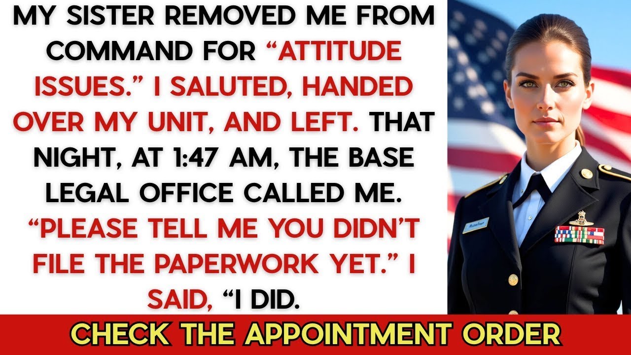 My Sister Removed Me from Command for ‘Attitude Issues’ — One Clause Made Their Legal Team Freak Out