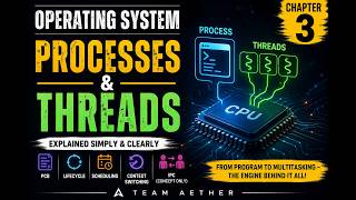 Operating System Chapter 3 | Processes & Threads Explained | Process Scheduling, PCB, IPC