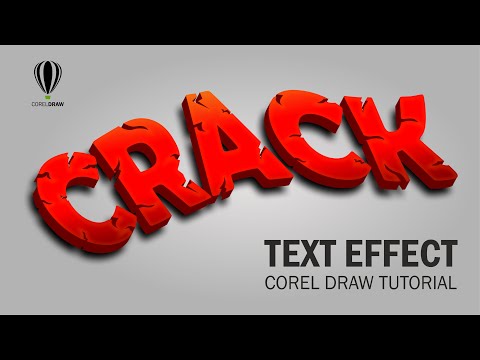 Crack Text Effect | Corel Draw Tutorial