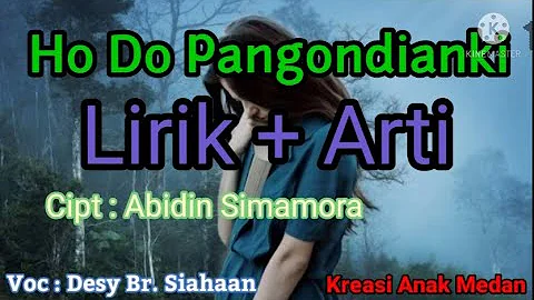 Lirik Lagu Ho Do Pangondianki