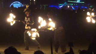 Fire Dancing Before the Burn at Burning Man 2014