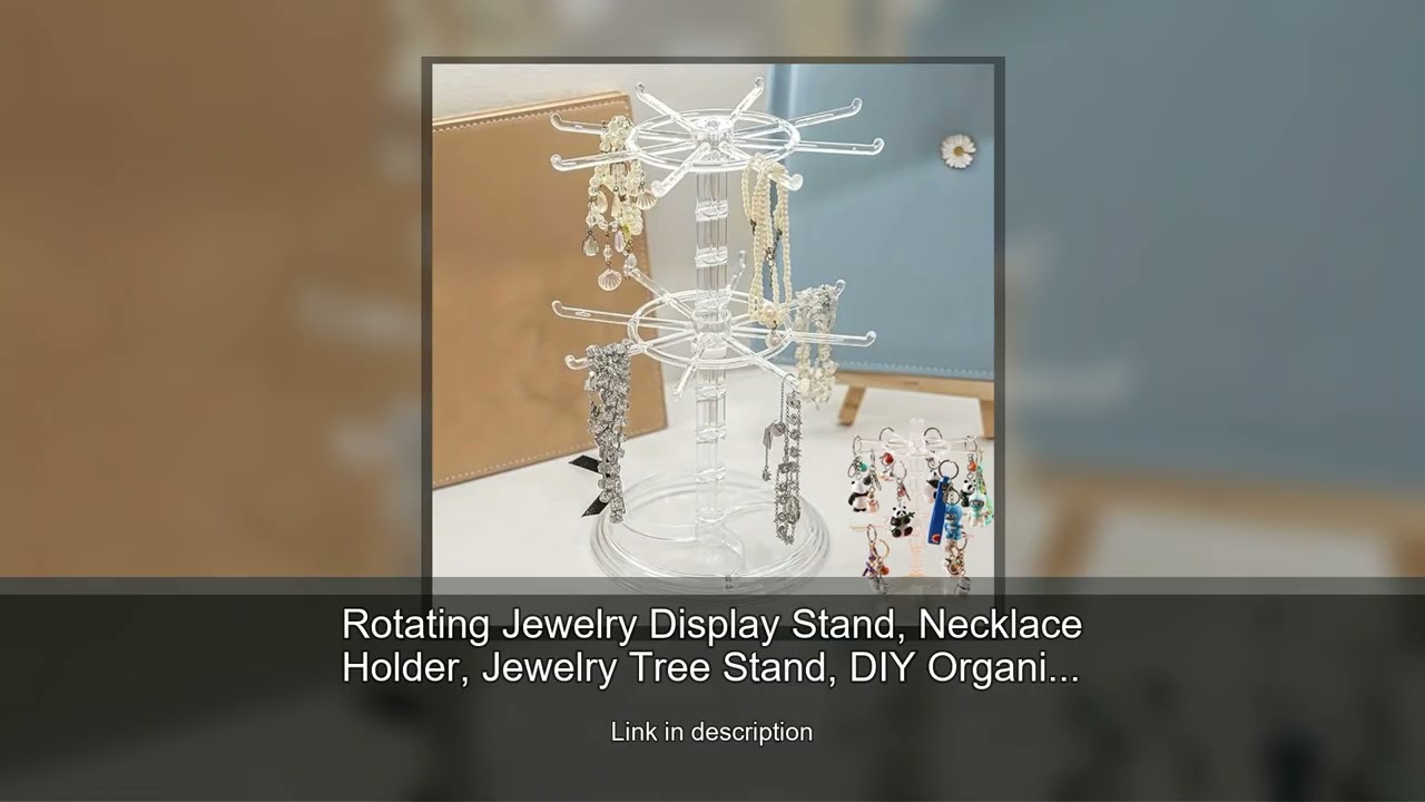 Rotating Jewelry Display Stand, Necklace Holder, Jewelry Tree Stand, DIY Organizer for Bracelet