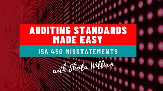 ISA 450   Evaluation Of Misstatements