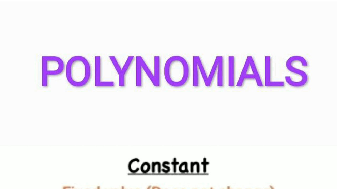 Polynomials Definition/ Variables, Constant,Terms, Non-native Integers