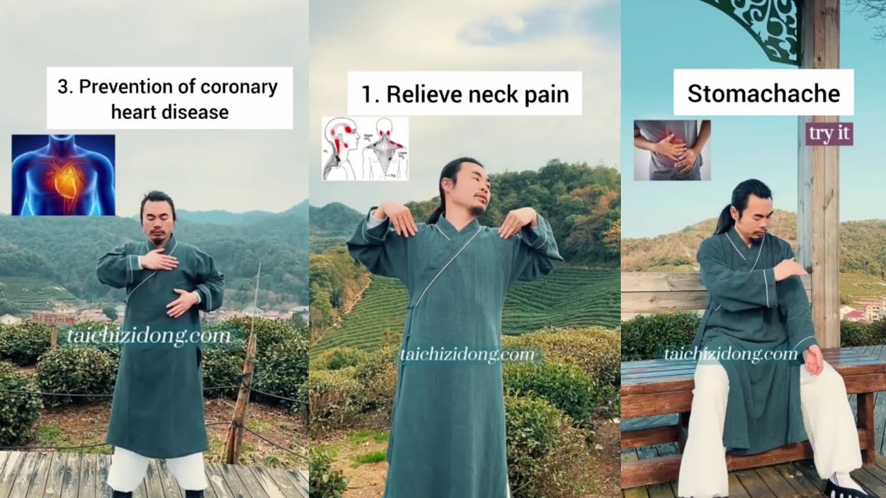 Prevention of coronary heart disease | Relieve neck pain and Stomachache | Wudang Zidong 