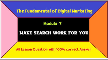 7.Make Search work for you|Google Digital Marketing Certificate with answer|Technical Aashique