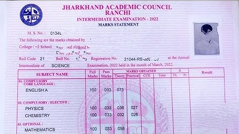 Jharkhand Marksheet Details||Certificate No|| Serial No||Marksheet No||Roll No||Roll Code