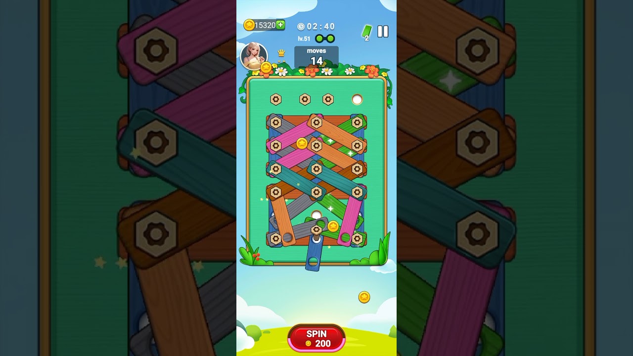 Screw and Nuts: Wood Puzzle Game Level 51 gameplay walkthrough 