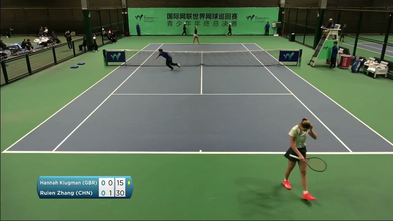 Hannah Klugman [2] (GBR) vs Ruien Zhang [8] (CHN) // 5-7 6-4 5-7 // ITF Junior Finals // Group B