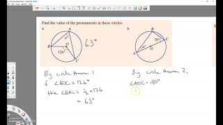 10A Geometry - Circle Theorems 1 and 2