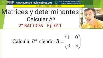 Operar con matrices. Matriz n-ésima. CCSS2 11. José Jaime Mas