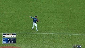 ALCS Gm3: Goins slides to grab grounder, gets the out