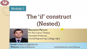 Lecture-25: Nested if else construct or control statement (Hindi/Urdu)