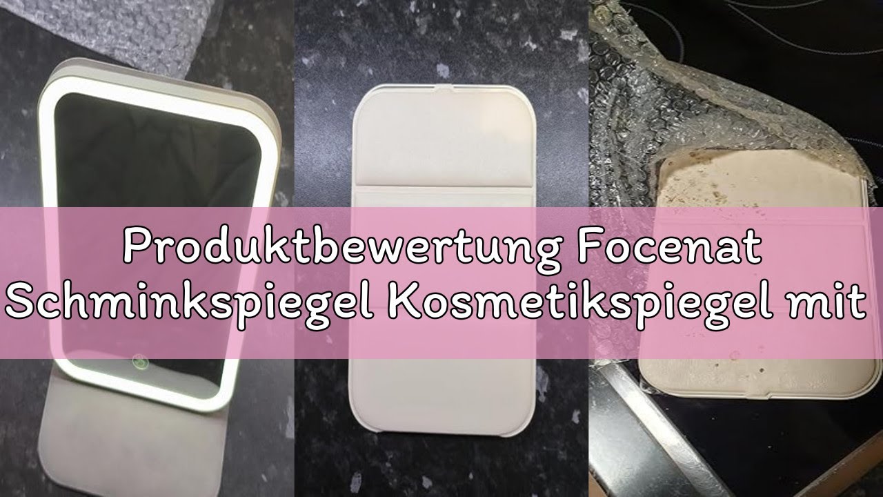 Produktbewertung Focenat Schminkspiegel Kosmetikspiegel mit Beleuchtung Tragbarer LED Make up Spiege